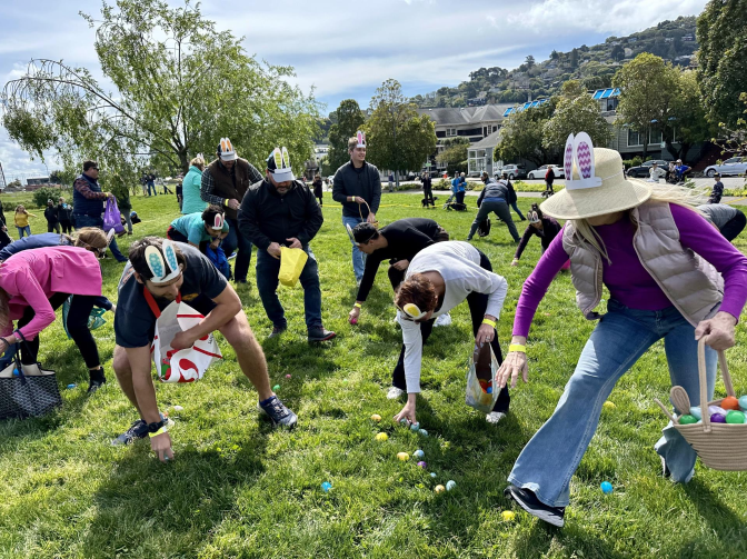 Adult Egg Hunt participants -